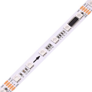 DC24V DMX512 RGB شريط LED قابل للتحكم 60 مصباح / م 10 بكسل 12 مم PCB