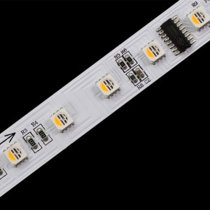 DMX512 RGBW 주소 지정 가능 LED 스트립 60leds/m dc24V 10픽셀